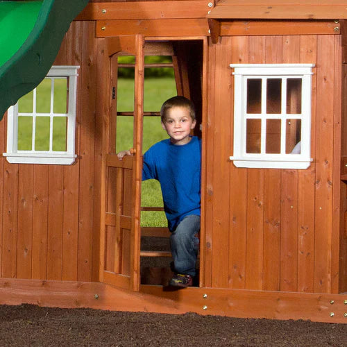 Backyard Discovery Shenandoah Cedar Wood Swing Set Slide